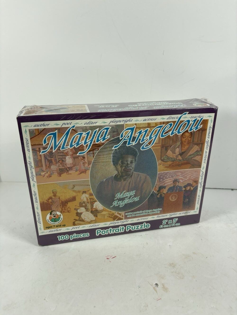 Rare Retired Maya Angelou Portrait Puzzle 100 pieces 2'x3' Frank Schaffer 1997